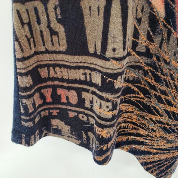 Fresh Bleu Womens American Dream Cotton T-Shirt Small Multi-Print Short Sleeve - Picture 3 of 9